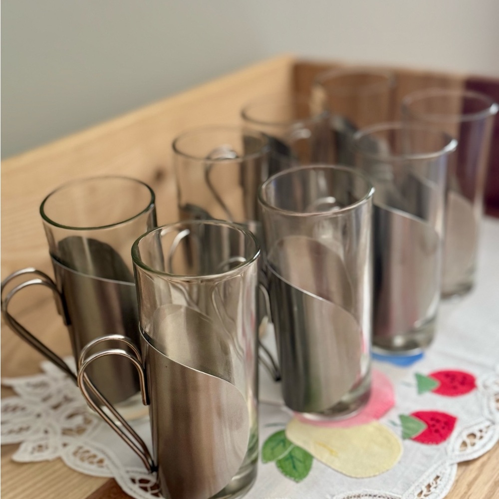 1960s Danish Scanmalay Hot Toddy Glasses – Set of 8 MCM Barware